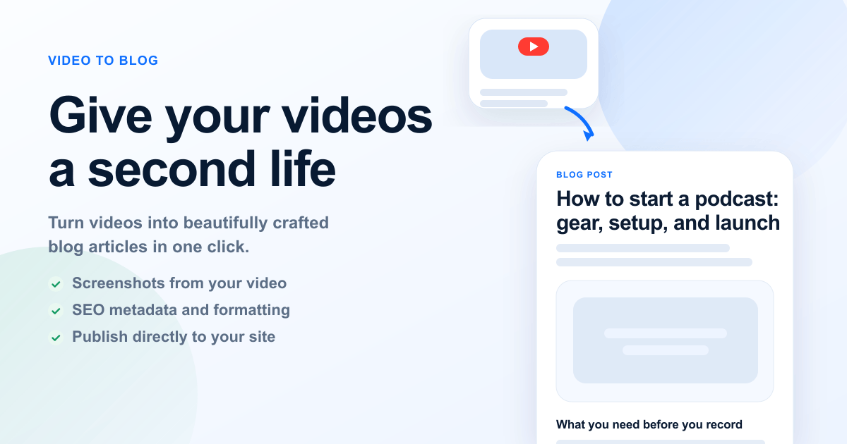 VideoToBlog